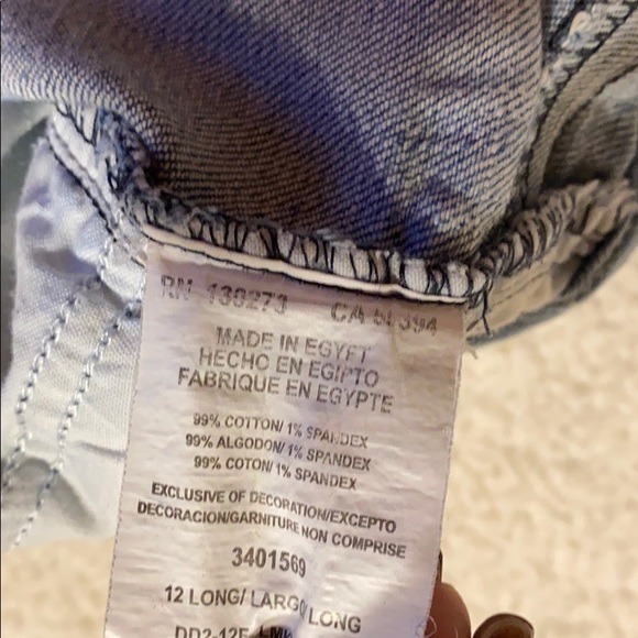 Distressed Lee Jeans size 12 Long - Picture 5 of 13